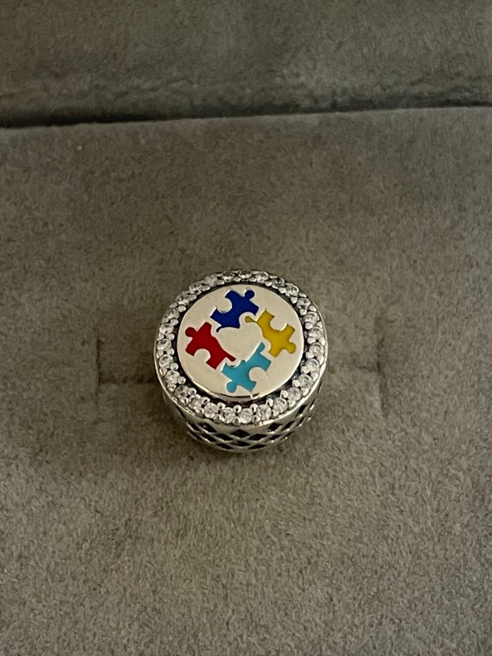 Pandora Autism Awareness Puzzle Dangle Pendant Charm S925 ALE
